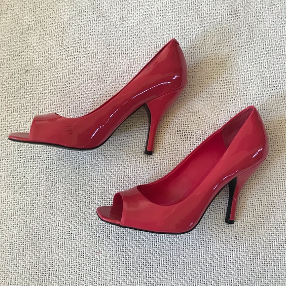 Pink Peep Toe Pumps - Picture 5 of 7